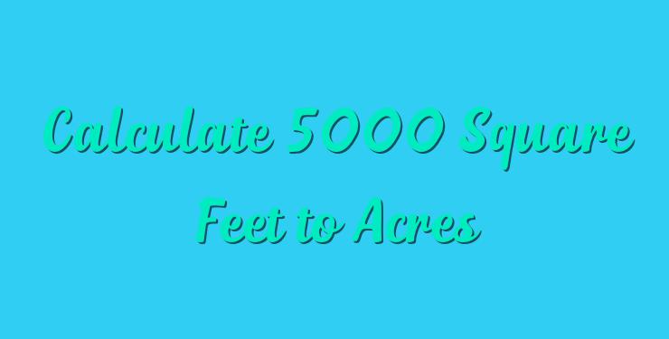 Feet convert acres to square How many